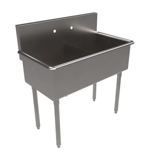 BK Resources BK8BS-2-24-12 — 2-Compartment Sink, 24"W x 24"D, stainless steel
