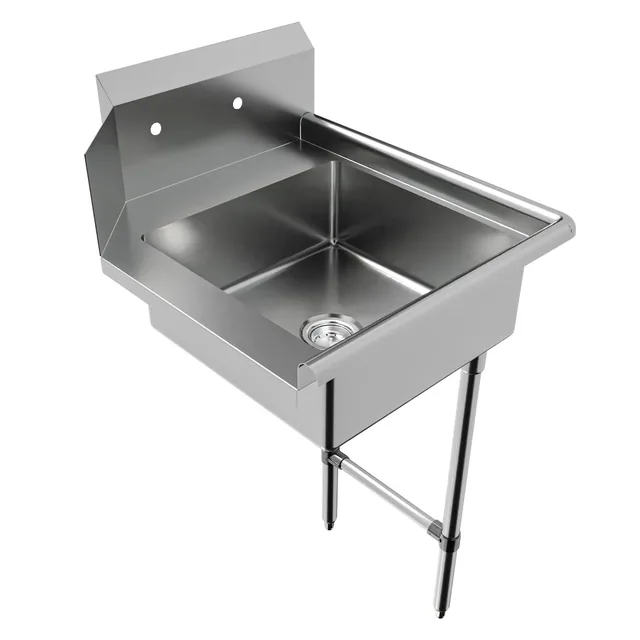 BK Resources BKSDT6-26-R-SS — Dish Table, 26"W x 30.37"D x 46.25"H, 16-ga