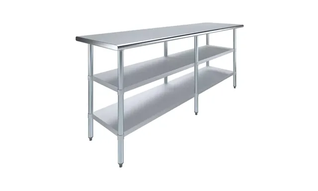 AmGood AMGWT-2484-2SH — Work Table with Undershelf, 18-ga 430 stainless steel