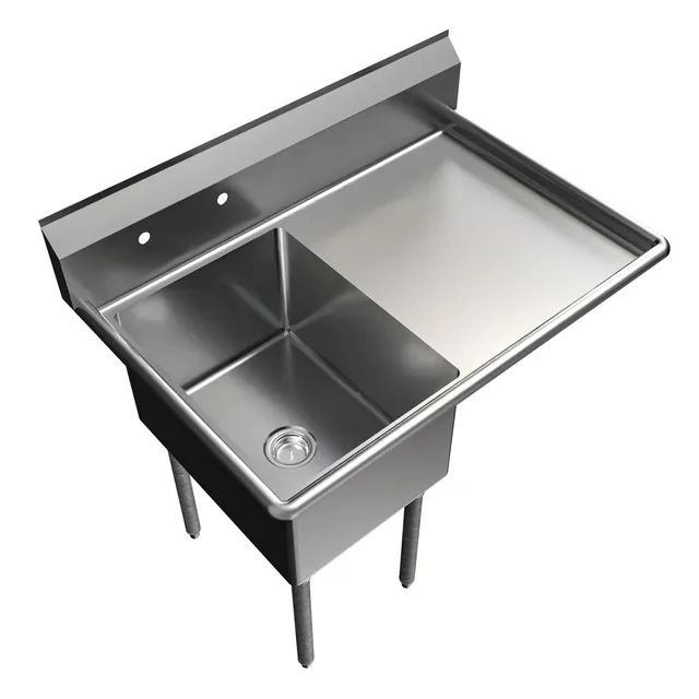 BK Resources BKS-1-1824-14-24R — 1-Compartment Sink, 44.5"W x 29.81"D x 43.75"H, stainless steel