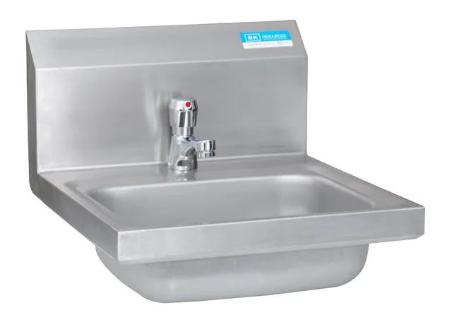 BK Resources BKHS-D-1410-1MF — Hand Sink, 17"W x 17"D, stainless steel
