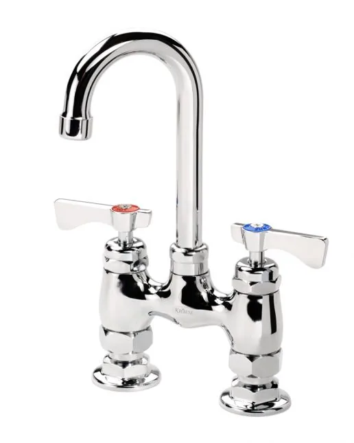 Krowne 15-425L — Deck-Mount Gooseneck Faucet, 4"" Centers, 3.5" Spout