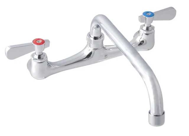 BK Resources BKF-8W-12-G — Splash-Mount Faucet, 12" Spout
