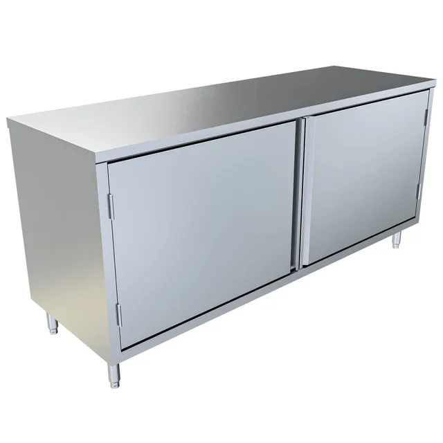 BK Resources CST-2472H2 — Cabinet Base Work Table, 72"W x 24"D x 34.75"H, stainless steel