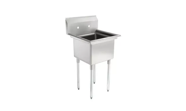 AmGood AMGSINKS1C-141611-NF — 1-Compartment Sink, 22"W x 20"D, 18-ga 304 stainless steel
