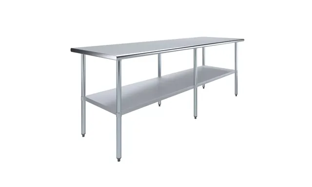 AmGood AMGWT-3096 — Work Table, 96"W x 30"D, 18-ga 430 stainless steel