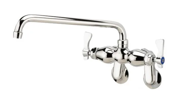 Krowne 15-612L — Wall-Mount Faucet, 2-1/4" - 8-1/4"" Centers, 12" Spout