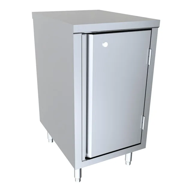 BK Resources CST-2418HL2 — Cabinet-Base Work Table, 24"W x 18"D, 14-ga 304 stainless