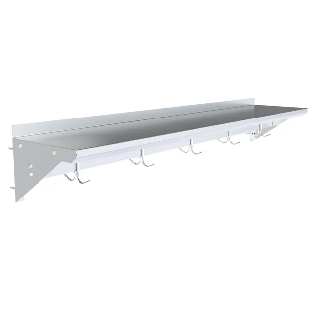 BK Resources BKWS-1260-PR — Wall Shelf, 60"W x 12"D, stainless steel