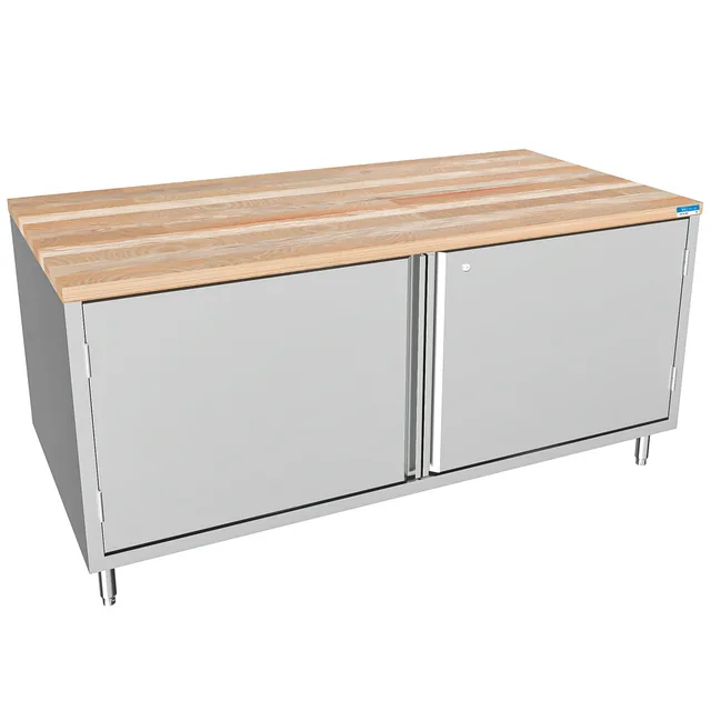 BK Resources CMT-3672HL2 — Cabinet Base Work Table, 72"W x 36"D x 34.75"H, stainless steel