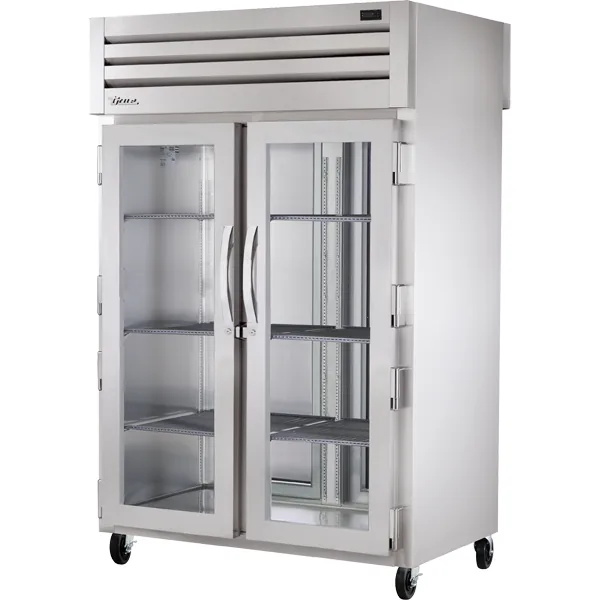 True STA2RPT-2G-2S-HC — Reach-In Refrigerator with 8 Glass Doors, 52.63"W x 36.13"D x 77.75"H, 48.01 cu ft