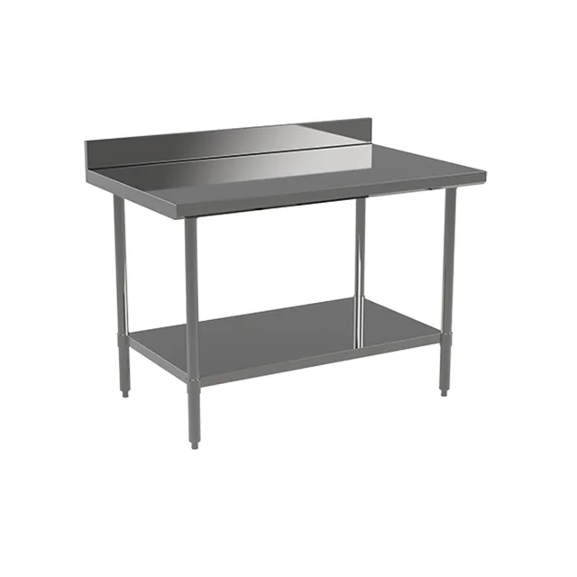 Atosa ST2436ECB4 — Undershelf Work Table, 36"W x 24"D, 18-ga 430 stainless with backsplash