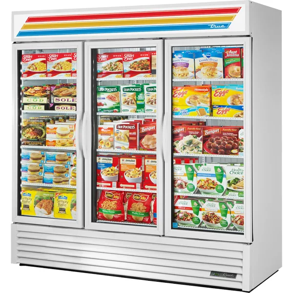 True GDM-72F-HC~TSL01 — Reach-In Freezer with 3 Glass Doors, 78.15"W x 29.69"D x 77.01"H, 61.93 cu ft