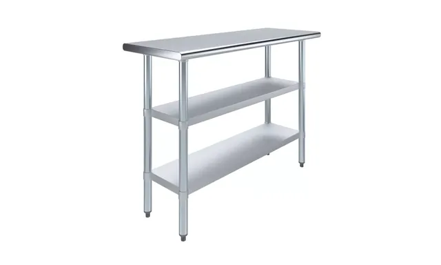 AmGood AMGWT-1848-2SH — Work Table, 48"W x 18"D, 18-ga 430 stainless steel