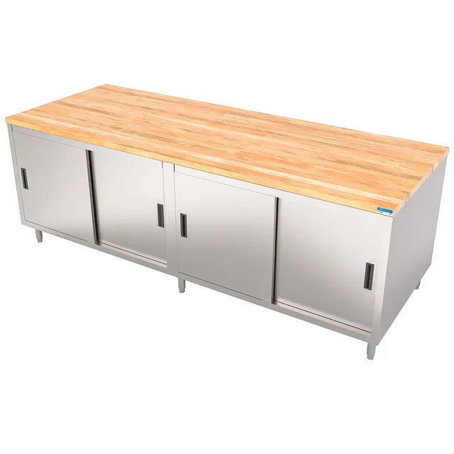 BK Resources CMT-3696S2 — Cabinet Base Work Table, 96" wide, stainless steel