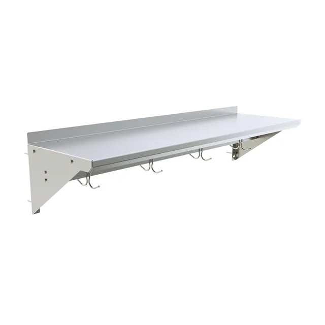 BK Resources BKWS6-1448-PR — Wall Shelf, 48"W x 14"D, stainless steel