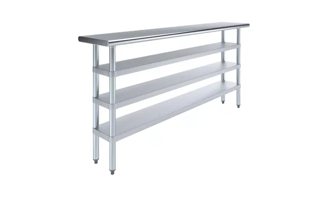 AmGood AMGWT-1472-3SH — Work Table, 72"W x 14"D, 18-ga 430 stainless steel