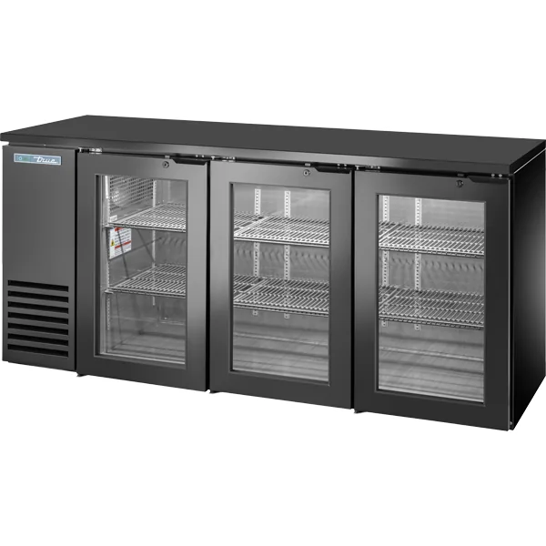 True TBB24-72-3G-Z1-BST-B-1 — 3-Door Back-Bar Refrigerator, 72″W