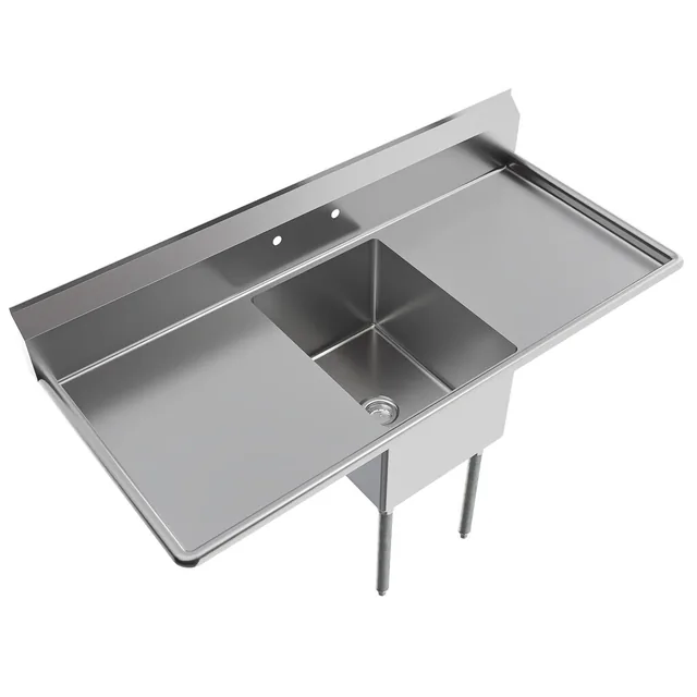 BK Resources BKS-1-1824-14-24T — 1-Compartment Sink, 66"W x 29.81"D x 43.75"H, stainless steel