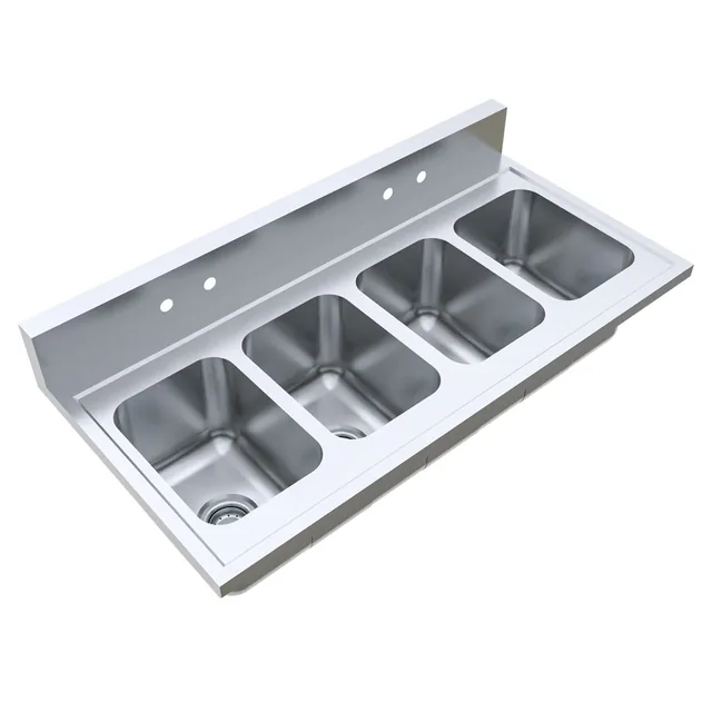 BK Resources DDI4-R5-1014 — Drop-In Sink, 48"W x 24"D, stainless steel