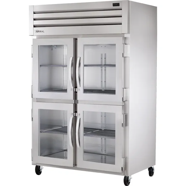 True STG2R-4HG-HC — Reach-In Refrigerator with 8 Glass Doors, 52.63"W x 36.13"D x 77.75"H, 48.01 cu ft
