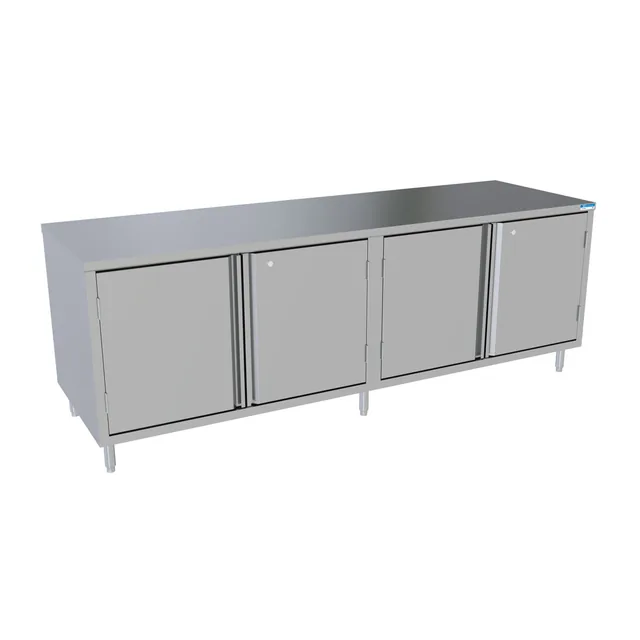 BK Resources CST-3096HL — Cabinet Base Work Table, 96"W x 30"D x 34.75"H, 304 stainless steel