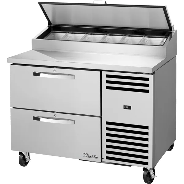 True TPP-AT-44D-2-HC~SPEC3~HGTP — Pizza Prep Table, 44.62"W x 33.62"D