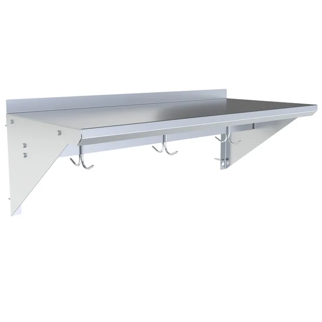 BK Resources BKWS-1636-PR — Wall Shelf, 36"W x 16"D, stainless steel