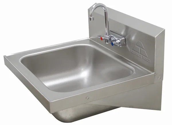 Advance Tabco 7-PS-20-NF — Wall-Mount Hand Sink, 14"W x 10"D, 20-ga 304 stainless