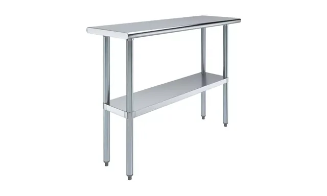 AmGood AMGWT-1648 — Work Table, 48"W x 16"D, 18-ga 430 stainless steel