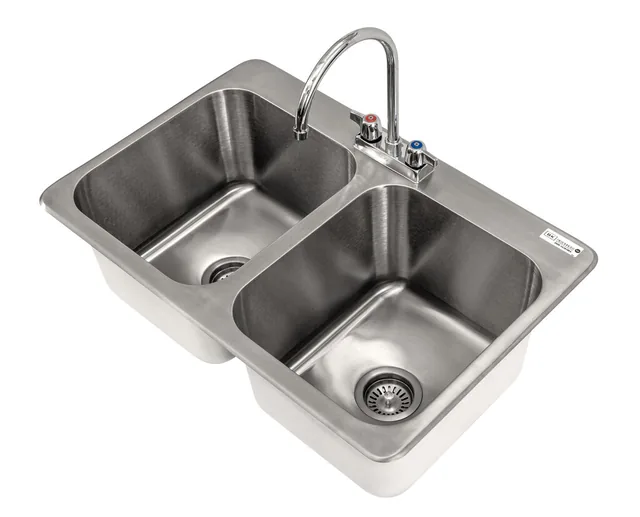 BK Resources DDI2-14161024-P-G — Drop-In Sink, 31.25"W x 20.62"D x 10"H, stainless steel