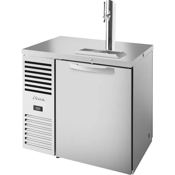 True TDR36-PTSZ1-L-S-S-S-1 — Back Bar Refrigerator with 2 Doors, 36"W x 24.88"D