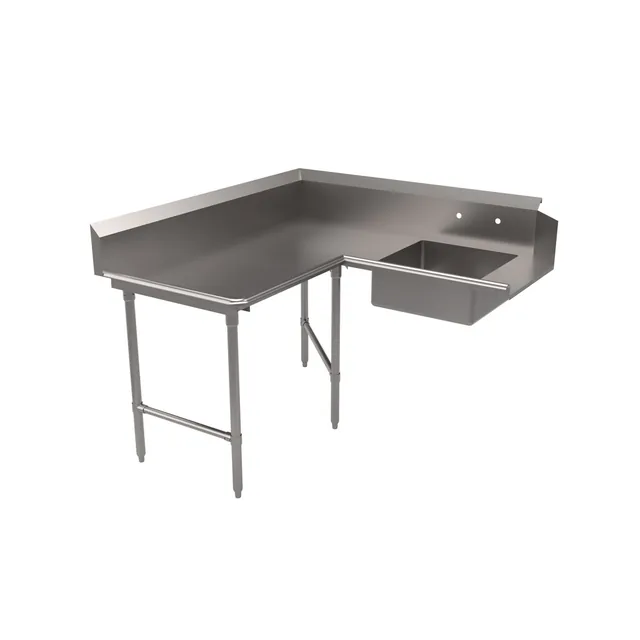 BK Resources BKSDT6-C6060L — Dish Table, 60"W x 30.38"D, 16-ga