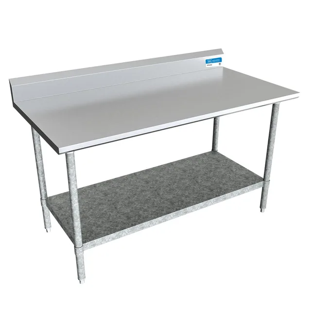 BK Resources VTTR5-6024 — Riser-Top Work Table, 18-ga stainless steel