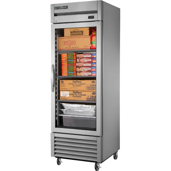 True T-23FG-HC~FGD01 — Reach-In Freezer with 1 Glass Door, 27.05"W x 29.8"D x 76.89"H, 18.4 cu ft