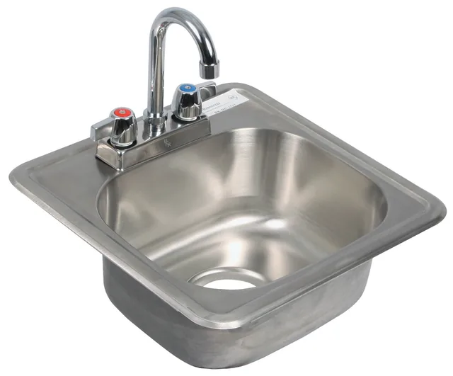 BK Resources BK-DIS-1515-P-G — Drop-in sink bowl, 20-ga