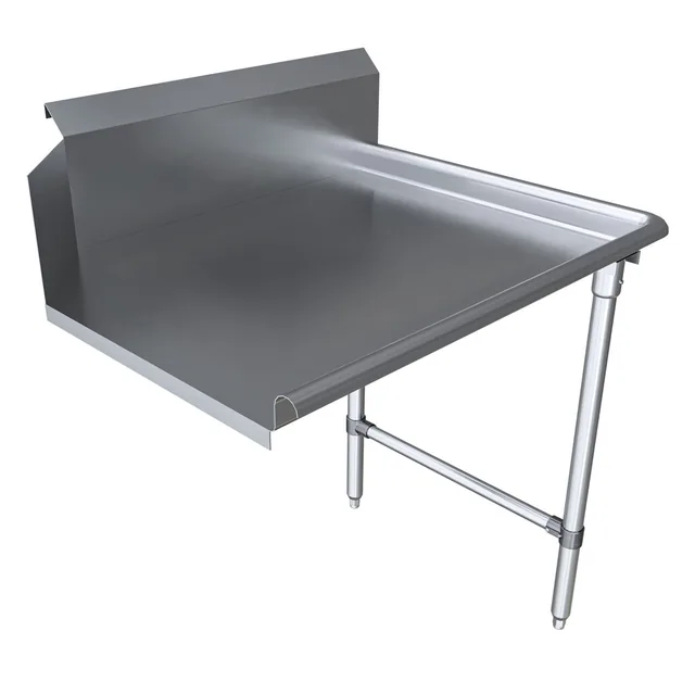 BK Resources BKCDT-36-R-SS — Dish Table, 18-ga 304 stainless steel