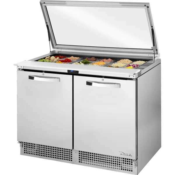 True TFP-48-18M-FGLID~SPEC3 — Sandwich / Prep Table with 2 Doors, 48.12"W x 32.25"D