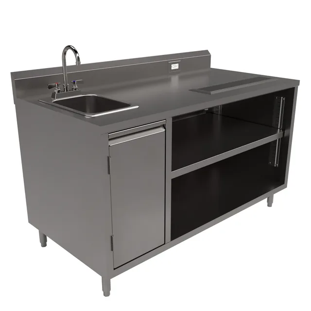 BK Resources BEVT-3060L — Cabinet Base Work Table, 60"W x 30"D x 40.5"H, stainless steel