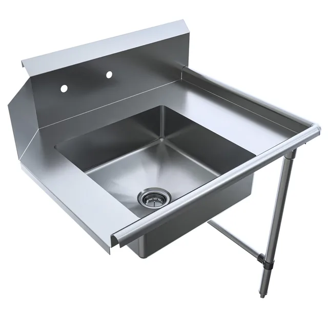 BK Resources BKSDT6-36-R-SS — Dish Table, 36"W x 30.37"D x 46.25"H, 16-ga