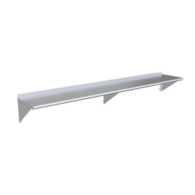 BK Resources BKWS-1696 — Wall Shelf, 96"W x 16"D, 18-ga 304 stainless steel