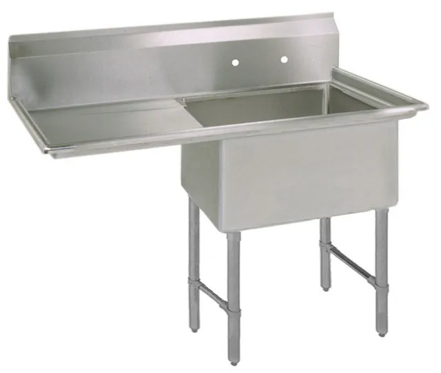 BK Resources BKS-1-1620-12-18LS — 1-Compartment Sink, 36.5"W x 25.81"D x 43.75"H, stainless steel