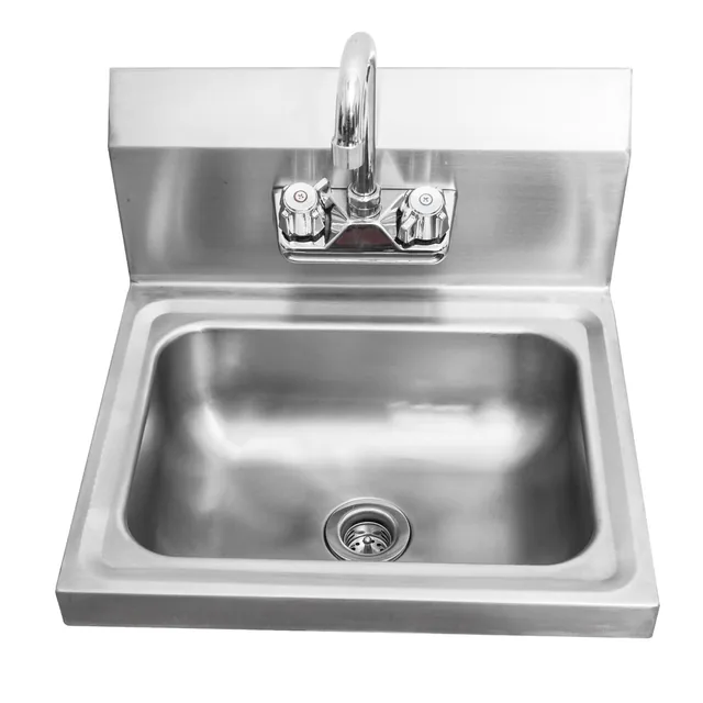 Sapphire SMHS-01 — Wall-Mount Hand Sink, 17"W x 15"D, 20-ga 304 stainless