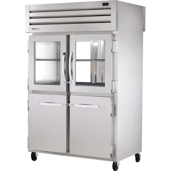 True STG2RPT-2HG/2HS-2G-HC — Reach-In Refrigerator with 8 Glass Doors, 52.63"W x 36.13"D x 77.75"H, 48.01 cu ft