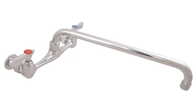 BK Resources BKF-8W-14-G — Splash-Mount Faucet, 14" Spout