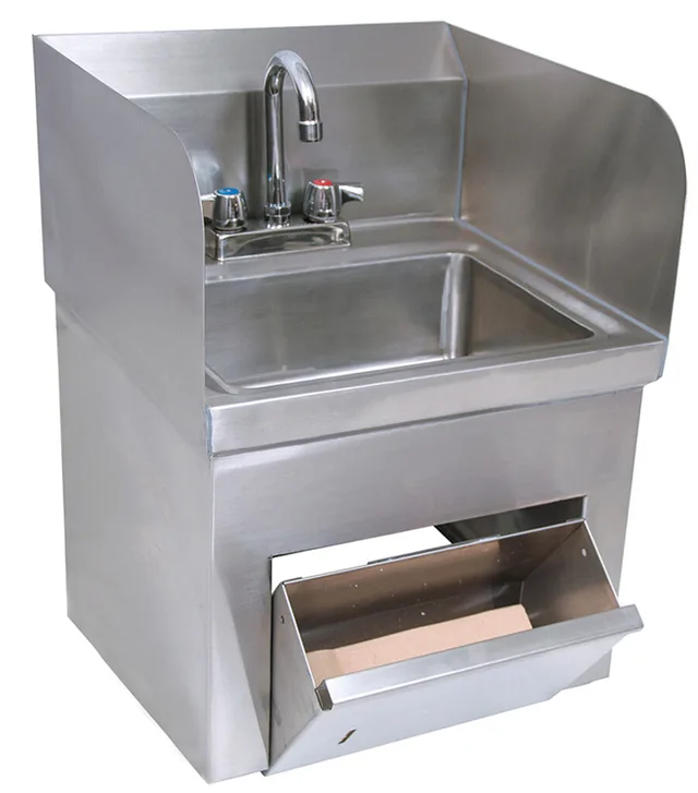 BK Resources BKHS-D-1410-SKTS-P-G — Hand Sink, 14"W x 10"D x 19.48"H, stainless steel