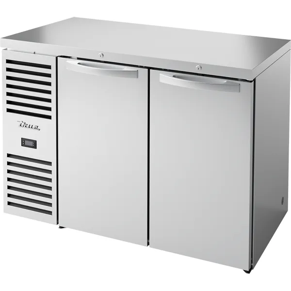 True TBR48-RISZ1-L-S-SS-1 — Back Bar Refrigerator with 2 Doors, 48"W x 24.88"D