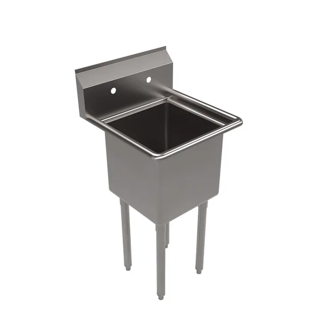BK Resources BKS-1-15-14S — 1-Compartment Sink, 20"W x 20.81"D x 43.75"H, stainless steel