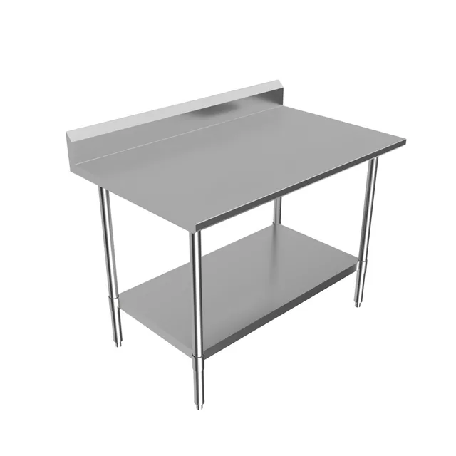 BK Resources CVTR5-4824 — Riser-Top Work Table, 48"W x 24"D x 34.75"H, 16-ga stainless steel