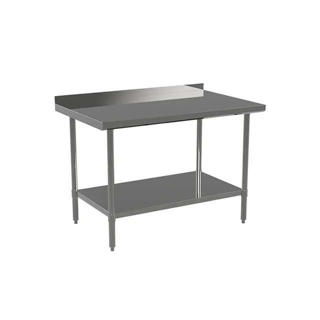 Atosa ST2448ECR2 — Undershelf Work Table, 48"W x 24"D, 18-ga 430 stainless with backsplash